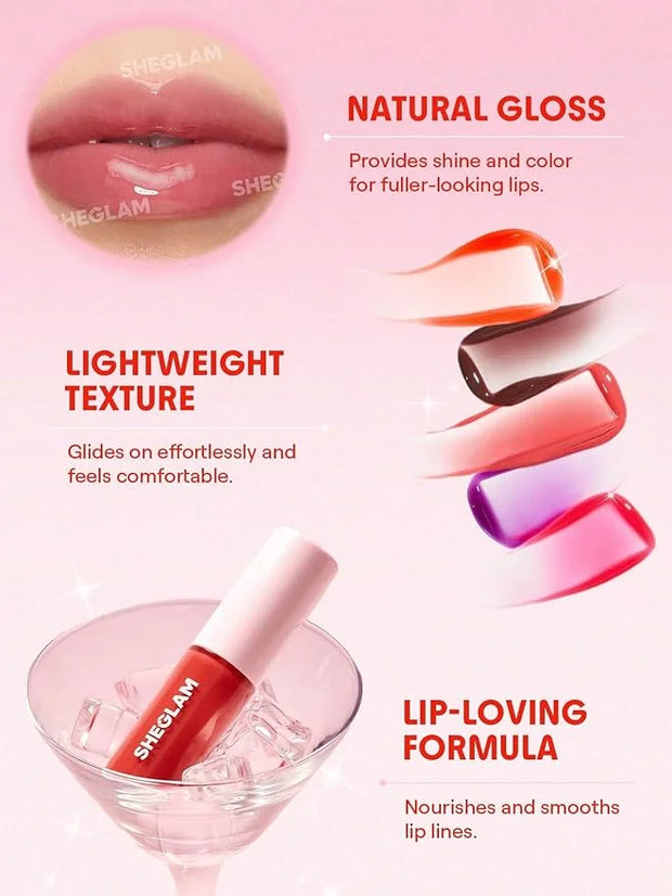 SHEGLAM Jelly Wow Tinted Lip Oil Plumping Lip Gloss Natural -Day Dreamer - Product Image