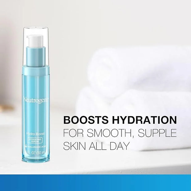 Neutrogena Hydro Boost Hydrating Hyaluronic Acid Serum, Hydrating Face Moisturizer For Dry Skin, Oil-Free Non-Comedogenic ...