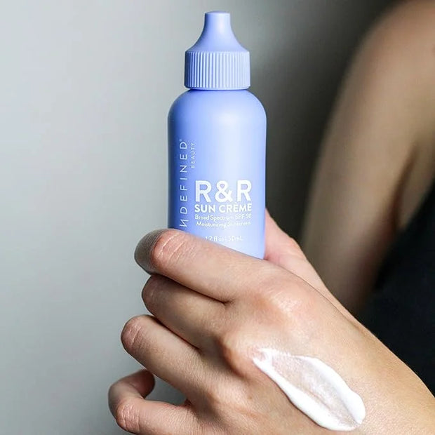 Undefined Beauty R&R Sun Creme Broad Spectrum SPF 50 Untinted Moisturizing Sunscreen with Ceramides, CoQ10, Niacinamide, R...