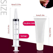 AMORIX 50PCS Lip Gloss Tubes 5ml White Cap Lip Gloss Containers Empty Lip Balm Tubes Cosmetic Lipgloss Tubes + 2 x 20ml Sy...