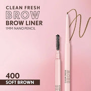 Covergirl Clean Fresh Brow Nano, 400 Soft Brown, Eyebrow Pencil, Ultra-Precise Tip, Waterproof, Transfer-Resistant, Built-...
