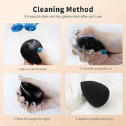 BEAKEY Makeup Sponge Set, 5 Pcs Foundation Blending