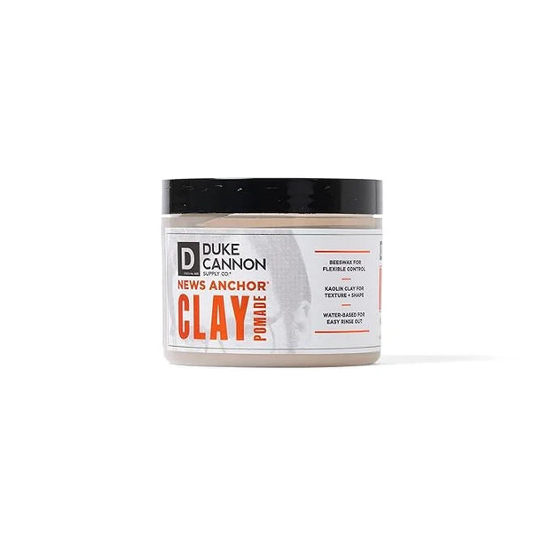 Duke Cannon Supply Co. News Anchor Clay Pomade - Flexible Hold, Matte Finish, 4 oz. - Product Image