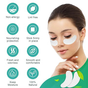 AHIER Eyepads Eyelash Extensions Lint Free, 100 Pairs Set Eye Pads for Lash Extensions, Hydrogel Eye Patch DIY False Eyela...