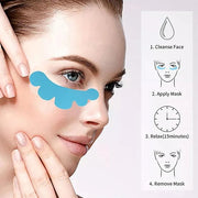 15 Pairs Eyelash Extension Under Eye Pads Cloud Shaped Reusable Silicone Lash Grafting Eye Pads Blue - Product Image