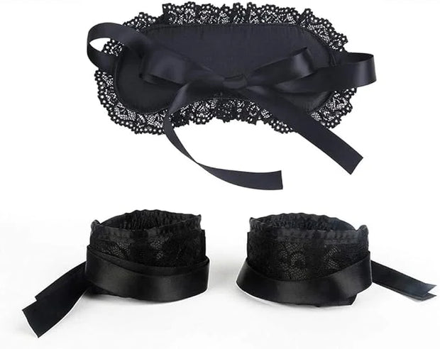Soft Lace Eye Mask Party Ribbon Accessories, Eye Mask Comfortable Sleep Mask Can Be Adjusted to Shading Eyes, Travel,Home,...