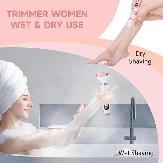 Electric Razor Shavers for Women 5 in 1 Electric Shaver for Women,Cordless Replaceable Facial Eyebrow Razors & Nose Hair T...