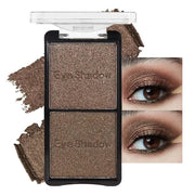 Double color eye shadow, Eyeshadows Creamy, high pigment eye makeup palette, matte shimmer metal eye shadow powder, Blenda...