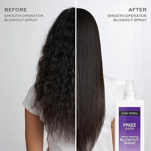 John Frieda Frizz Ease Smooth Operator Blowout Spray, Anti-Humidity, Hair Gloss, Heat Protection Spray for Hair, 6.77 Oz -...