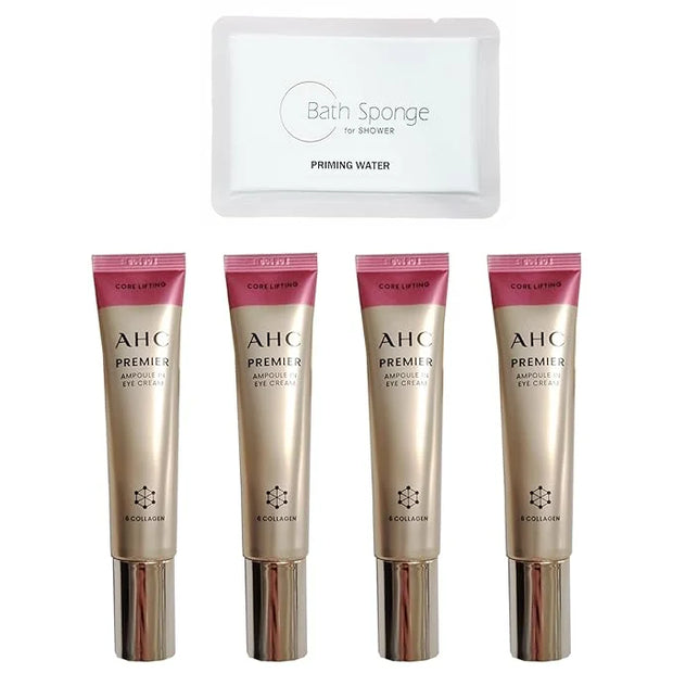 Deep Hydration & Brightening, Korean eye cream for AHC PREMIER AMPOULE IN EYE CREAM Season 12, (1.35 fl.oz. x 4ea) - Produ...