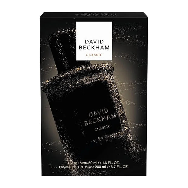 David Beckham Classic Eau de Toilette + Shower Gel Gift Set, Notes of Grapefruit, Cashmere Wood, and Musk, Men's Fragrance...
