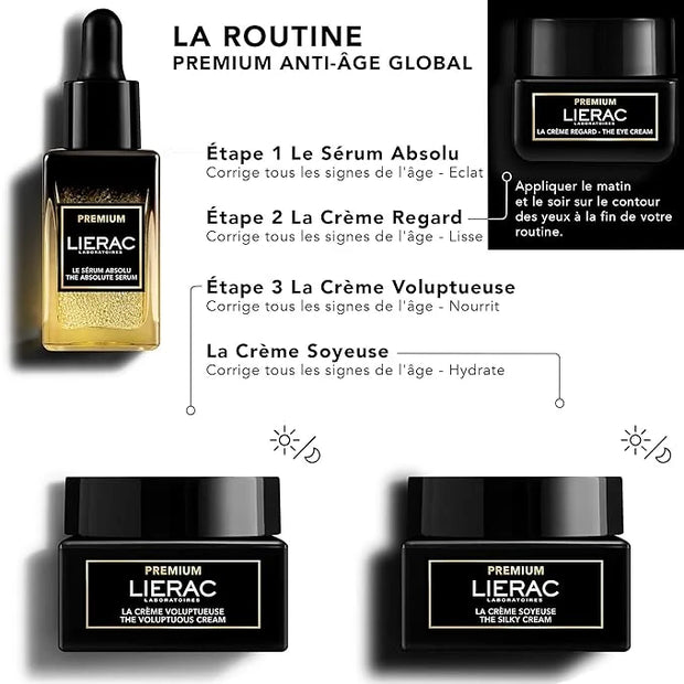 Lierac Eye Cream - Dark Circles Under Eye Treatment - Reduces puffiness and bags - Regard Absolu - 15ml - Product Image
