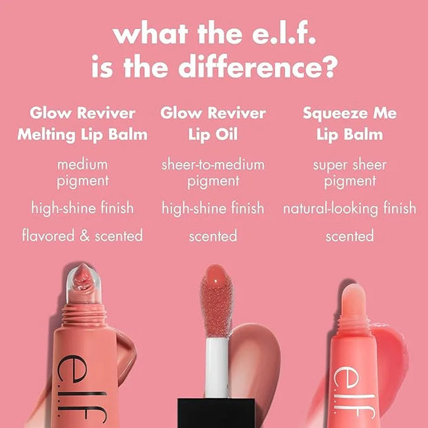 e.l.f. Glow Reviver Melting Lip Balm, Hydrating Tinted Lip Balm For A Glossy Finish & Soft, Supple Lips, Vegan & Cruelty-F...