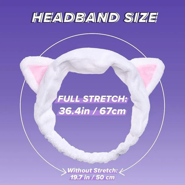 I DEW CARE Hydrogel Eye Patch - Starlit Kitten, 5 EA + Face Wash Headband - White Cat, 1 Count Bundle - Product Image
