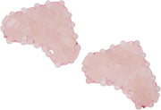 2Pcs Rose Quartz Eye Mask, Jadestone Eye Patch Reduce Facial Edema Relieve Eye Strain Heart Shaped Stone Eye Pad for Massa...