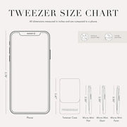 Tweezerman Hollygraphic Micro Mini Slant & Point Tweezer Set - Eyebrow Tweezers for Women and Men - Product Image