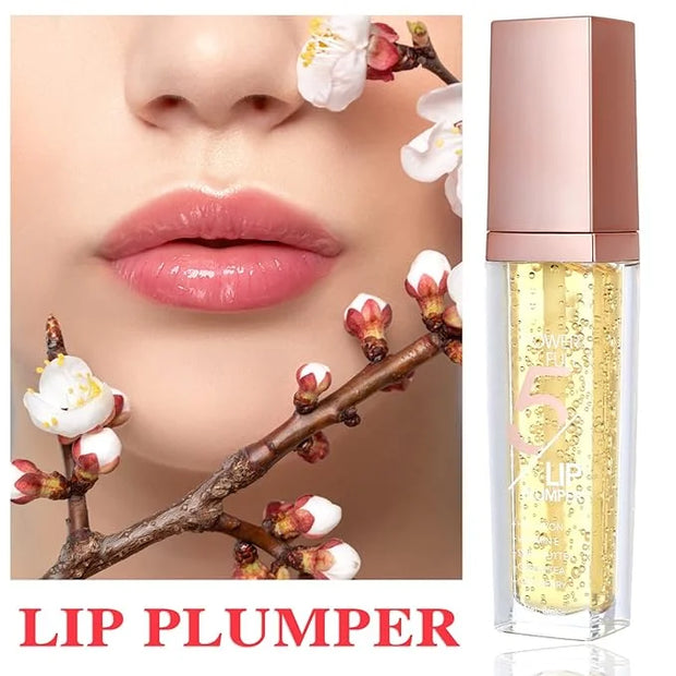 Lip Plumper Gloss,Moisturizing Lip Plumping Lip Gloss,Nourishing Lip Plump Lip Care Products,for Reducing Fine Lines and S...