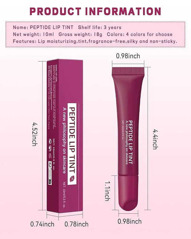 Tinted Lip Balm-2Pcs Pink Brown Peptide Gloss,Thanksgiving