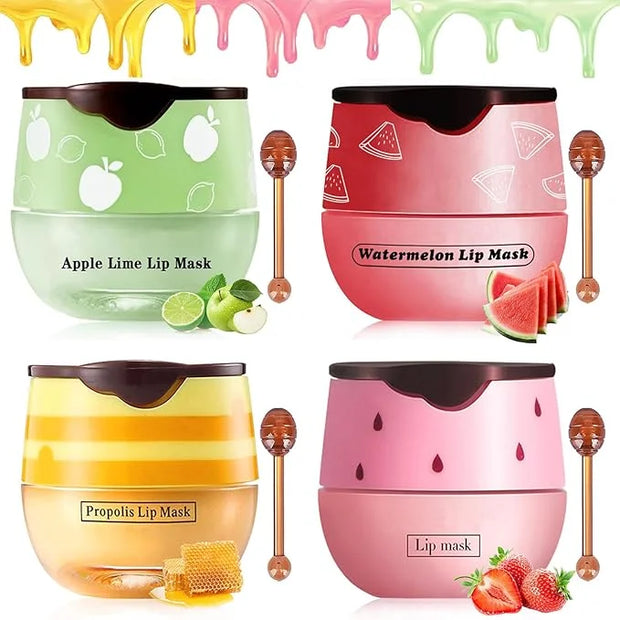 4 PCS Bee Lip Balm Lip Sleeping