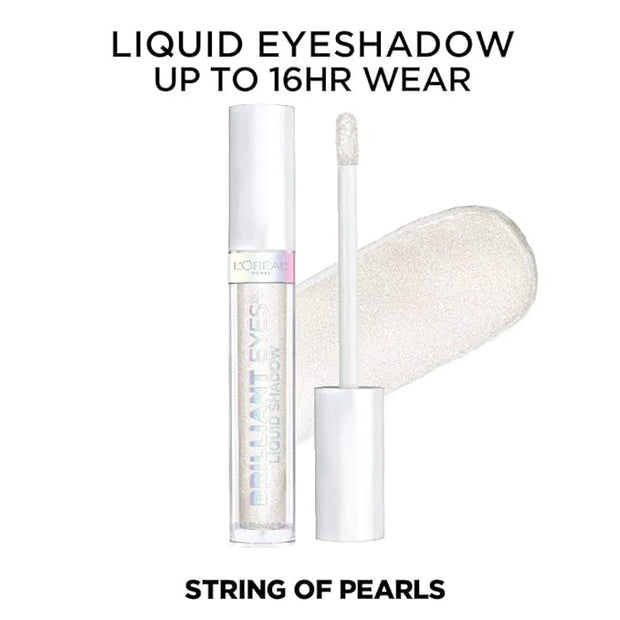 L'Oreal Paris Brilliant Eyes Shimmer Liquid Eye Shadow, Longwearing Lasting Shimmer, Crease Resistant, Flake-Proof, Precis...