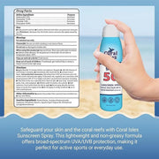 Reef Safe Sunscreen Spray SPF 50 - Broad Spectrum UVA/UVB Protection - Octinoxate & Oxybenzone Free - Hawaii Compliant - N...