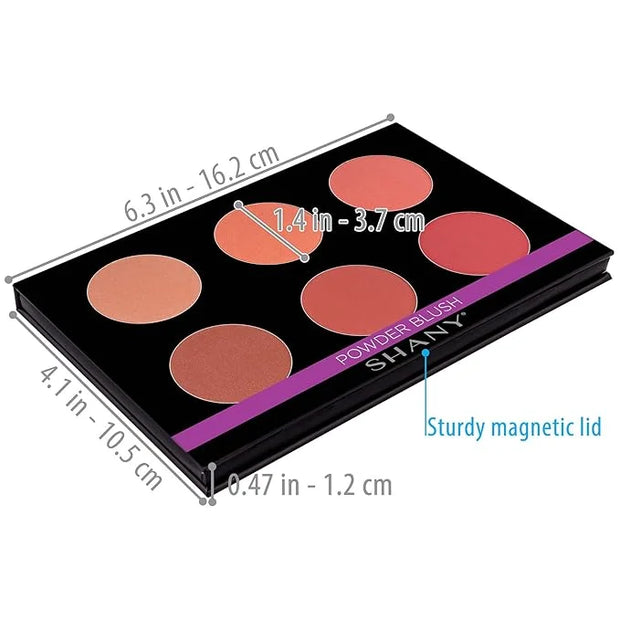 SHANY Shimmer & Matte Warm-Toned Blush Palette -