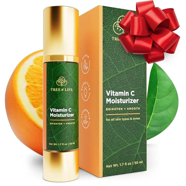 Tree of Life Beauty Moisturizer, Vitamin C Face Cream - Hydrating & Brightening Lotion, Reduces Dark Spots - Dermatologist...