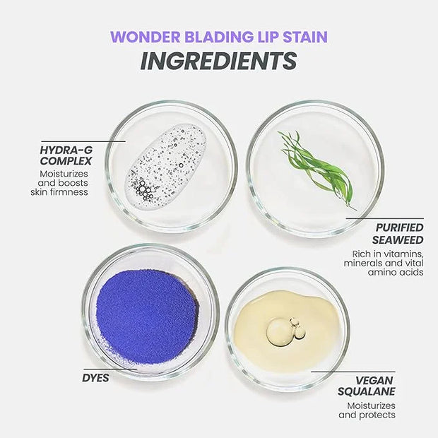 Wonderskin Wonder Blading Lip Stain Peel Off and Reveal Kit - Long Lasting, Waterproof Brown Lip Tint, Transfer Proof Natu...