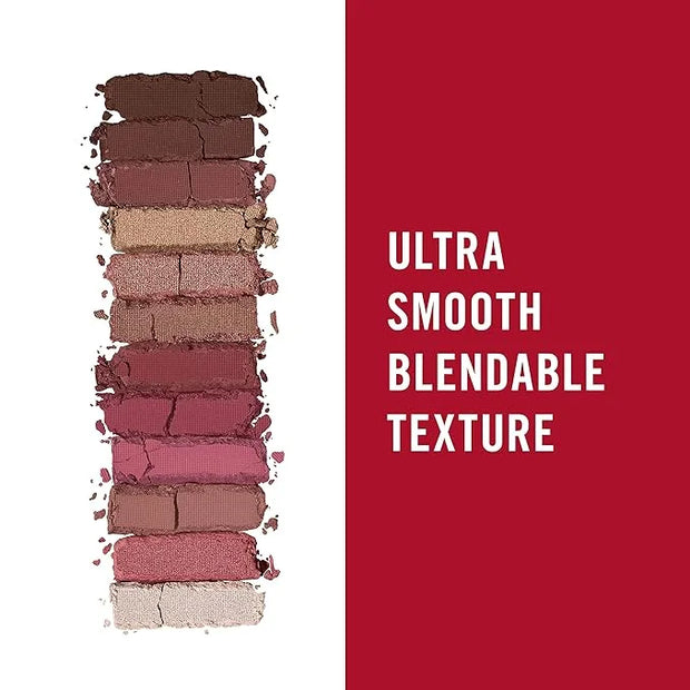 Rimmel London Magnif'Eyes Eyeshadow Palette, 12 Shades, Blendable Formula, Versatile, 007, Crimson, 0.5oz - Product Image