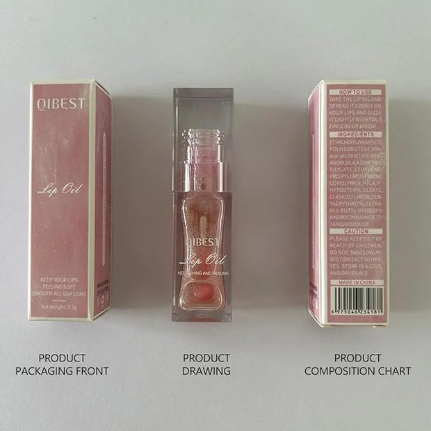 2PCS Color Changing Lip Oil,pink Big Brush Head Long Lasting Moisturizing Smooth Non-Sticky Transparent Plumping Lip Glow ...