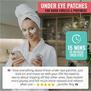 Under Eye Patches for Dark Circles and Puffiness (20 Pairs) - Korean Skin Care Caffeine Collagen Eye Patches for Puffy Eye...