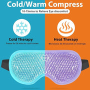 BeeVines Gel Eye Mask, 2 Pack Cooling Ice Masks for Puffy Eyes for Men & Women, Cold & Warm Compress for Post Surgery, Puf...