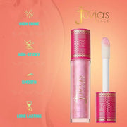 Juvia's Place Lip Gloss So Glazed - Clear, Pink Shimmer, 16 oz, Plump, Glides on Richly Glossy and Smooth, Long Lasting No...