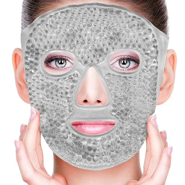 Cold Face Eye Masks Ice Face Mask Hot Cold Compress For Dark Circles, Puffiness, Migraines, Headache, Stress, Redness, Coo...