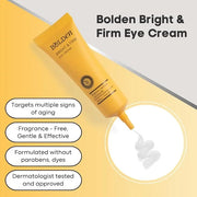 BOLDEN Bright & Firm Eye Cream | Under Eye Cream for Dark Circles & Puffiness | Hydrates and Improves Wrinkles | Fragrance...