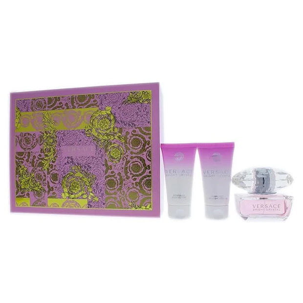 Versace Versace Bright Crystal Women Giftset (Eau De Toilette Spray, Perfumed Bath and Shower Gel, Shimmering Body Gel) - ...