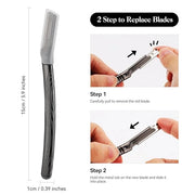Dermaplaning Tool for Face, Eyebrow Razor for Women and Men, Eyebrow Trimmer and Facial Shaver Dermaplane Razor for Peach ...