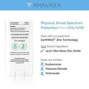 Mineral Transparent Sunscreen Face Stick SPF 50, Reef Safe Sunblock, 22.5% Zinc Oxide Waterproof Sun Screen, Broad Spectru...