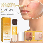 Mineral Sunscreen Setting Powder, SPF 50 Mineral Sunscreen Setting Powder for Face, Oil Control Natural Matte Finish, Mini...