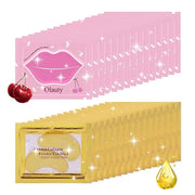 30 Pairs Lip Mask & Eye Mask, 24K Gold Gel Collagen Eye Pads for Puffy Eyes, Effectively Moisturizing the Lip & Eye Skin, ...