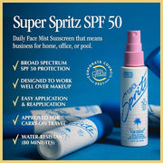 Vacation Super Spritz SPF 50 Sunscreen Face Mist + Air Freshener Bundle, Daily Face Sunscreen Spray, SPF Face Spray, Sunsc...