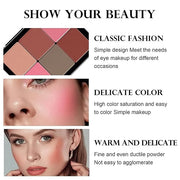 12 Colors Blush Palette,Highlighter Blush Powder Makeup,Long-Wearing,Smudge Proof,Natural-Looking,Blendable Cruelty-Free M...