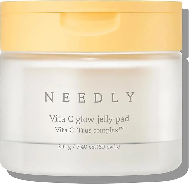 NEEDLY | Vita C Glow Jelly Pad | Brightening Toner Pad for Exfoliation, Blemish Care, and Tone Improvement - Product Image