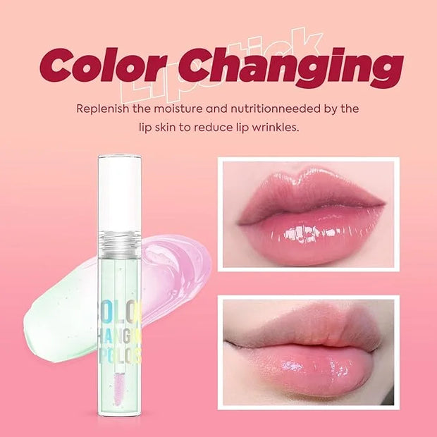 VIOLA HOUSE Color Changing Lip Gloss, PH Lip Tinted, High gloss lipstick, waterproof,long lasting lip care. 5g - Product I...