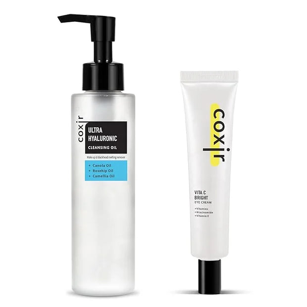 coxir ULTRA HYALURONIC CLEANSING OIL 150ml VITA C EYE CREAM 30ml - Product Image