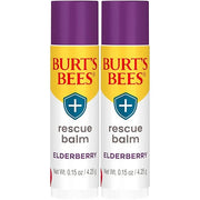 Burt's Bees Rescue Balm Elderberry Lip Balm, With Antioxidant-Rich Elderberry, Tint-Free, Natural Origin Lip Care, 2 Tubes...