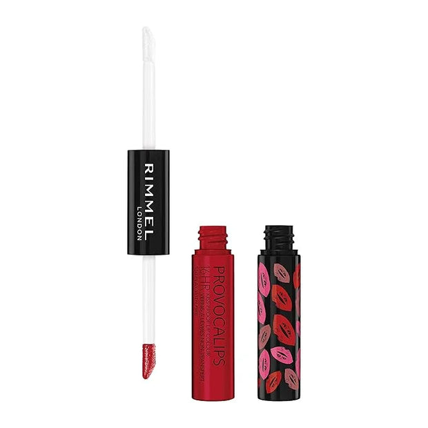 Rimmel London Provocalips 16hr Kiss-Proof Lip Color - Two-Step Liquid Lipstick to Lock in Color and Shine - 550 Play With ...