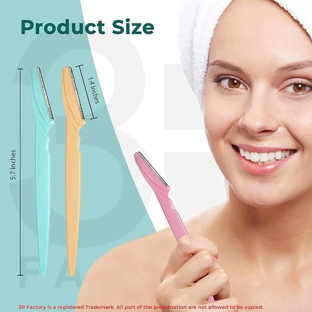 Womens Peach Fuzz Shaver - 3R Factory Ladies Razors for Facial Hair, Face Shaving Razor, Lady Razors for Women Fine Hairs,...