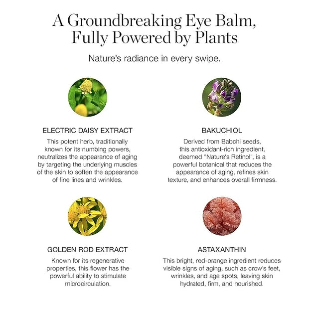 Ogee Botanical Eye Balm - Certified Organic Brightening Eye Cream for Dark Circles and Puffinesss - Made with Natural Reti...