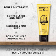 Bee Bald SMOOTH Daily Moisturizer Hydrates & Tones Away Fine Lines, Wrinkles and Dry Patches; Helps Control Oil & Shine to...